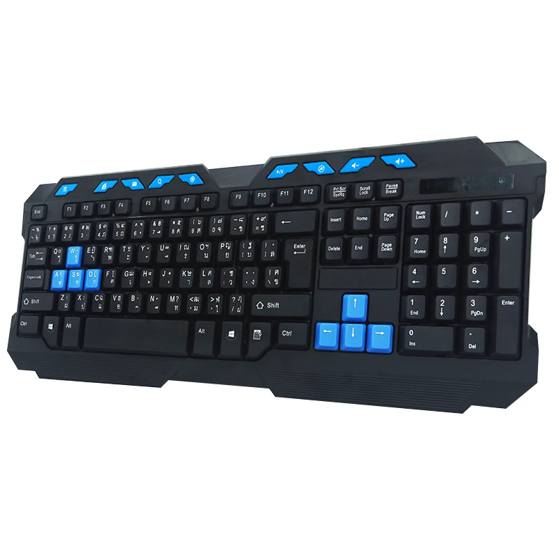 Wholesale Ergonomics Durable USB Gaming Wired Multimedia keyboard for office computer home PC
