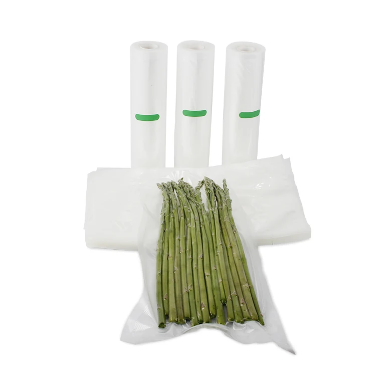 
prettyseal embossed food vacuum sealer bag roll with different size for fresh meat 