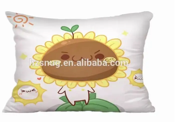 Christmas wholesale travel gift decorative Plants vs Zombies pillow case filling shredded memory foam pillow as christmas gift