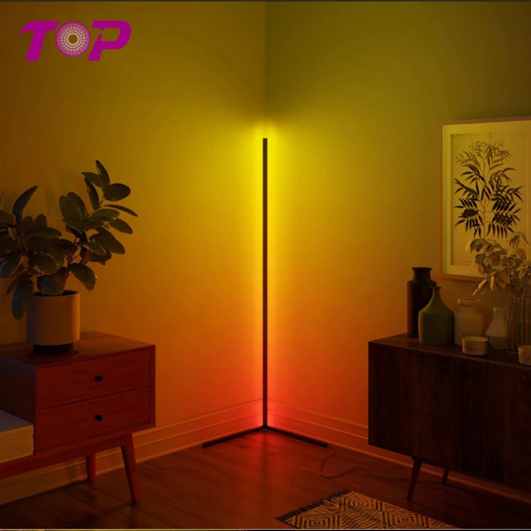  Новый дизайн популярный Угловой светодиодный напольный светильник RGB для гостиной гостиницы