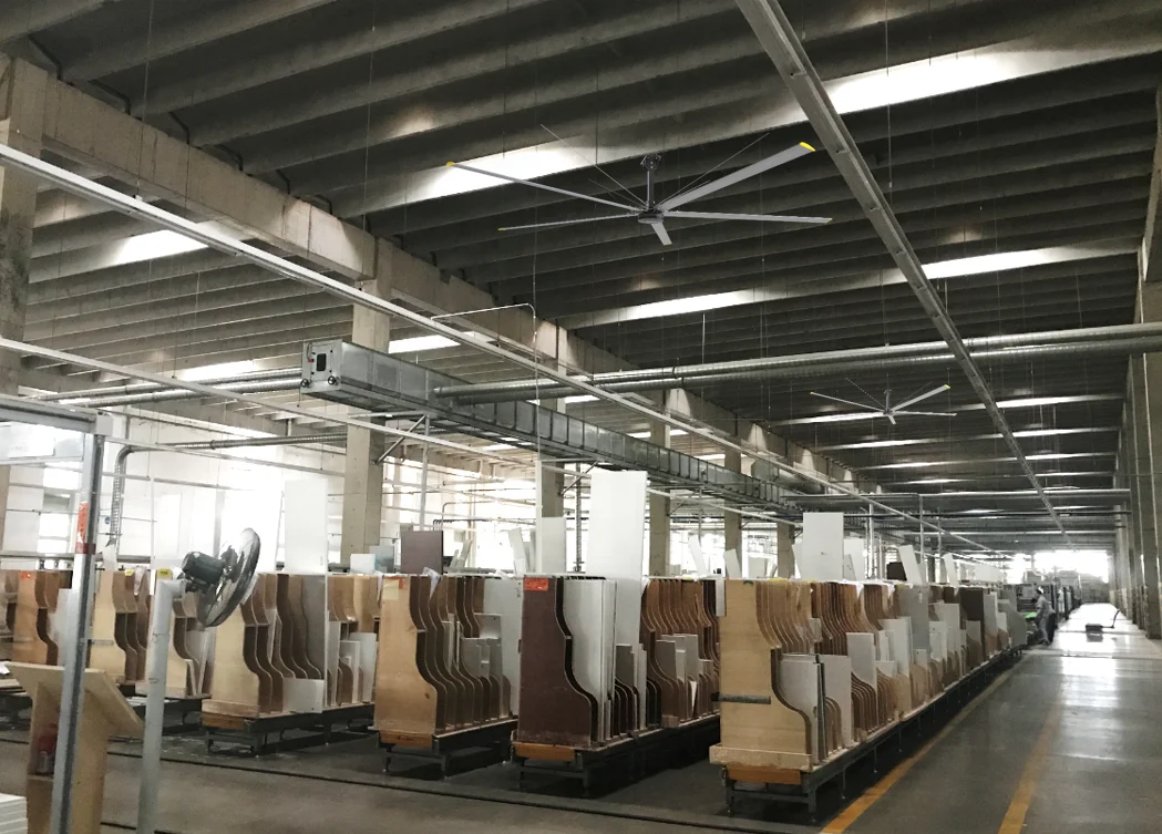 24ft бесщеточный постоянный магнитный потолочный большой потолочный вентилятор hvls из Малайзии для аэропортов