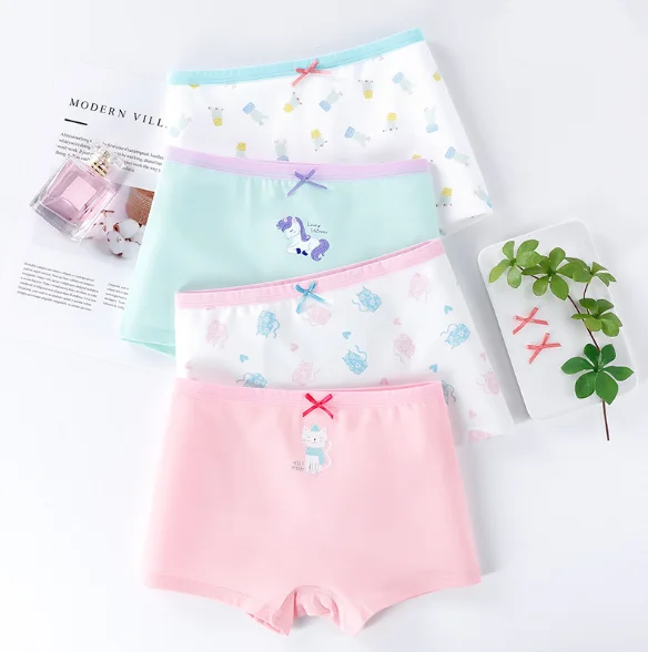 Wholesale Cotton Comfortable Breathable Girls Panties Custom Children Kids Underwear