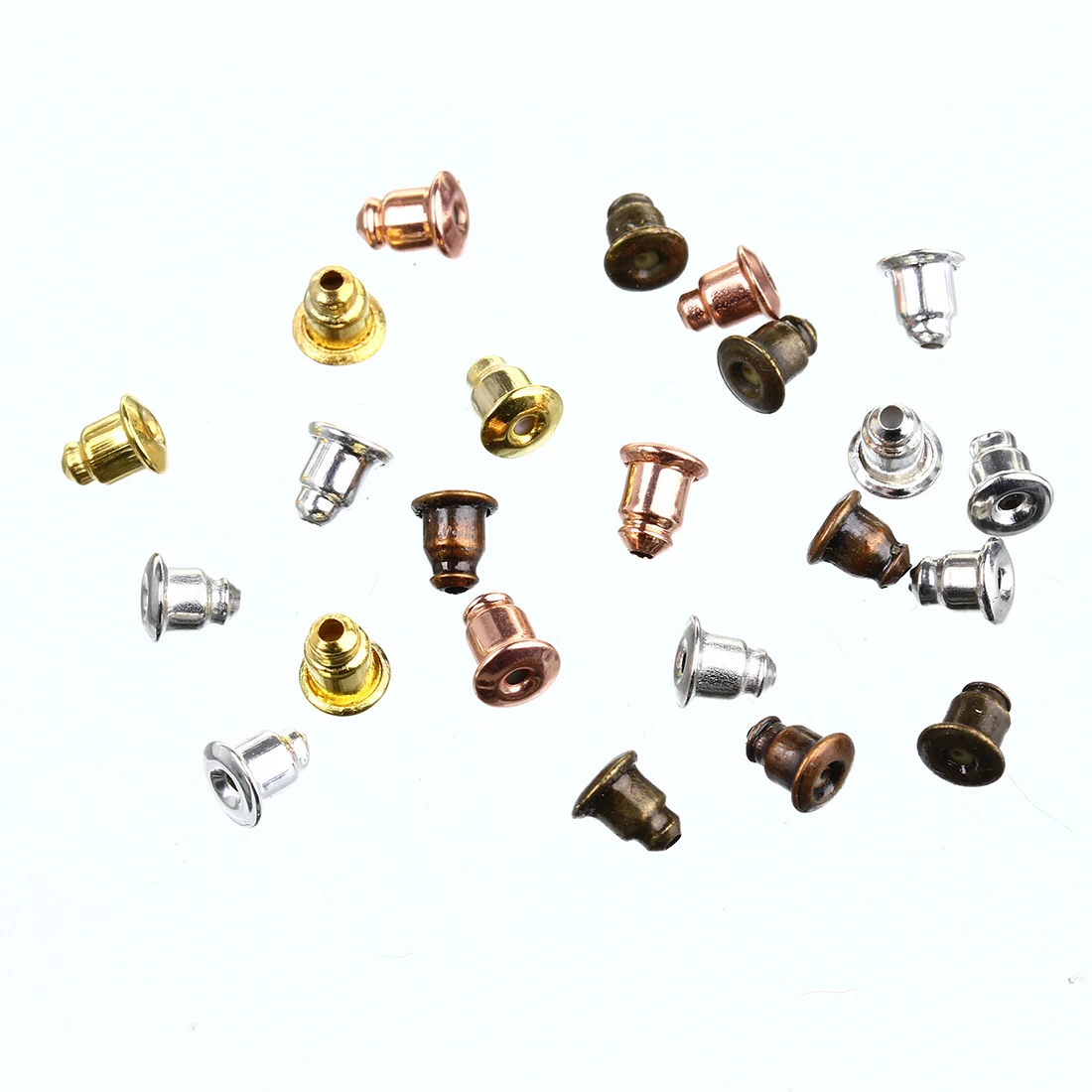 Queena 100pcs/Lot Rubber Ear Backs Stopper Earnuts Stud Earring Back Supplies For DIY Jewelry Findings Making Accessories