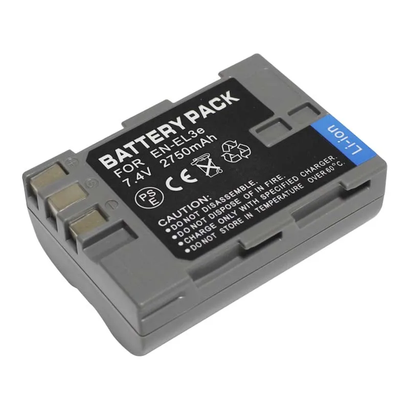 
7.4V li-ion battery EN-EL3 EN-EL3E for Nikon D700 D90 D80 D70 D50 D200 D300S D300 DSLR Camera 