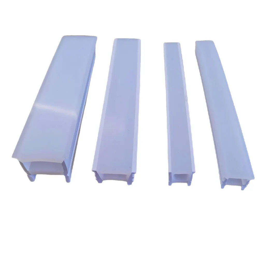 1m Different size  milk color recessed neon led strips rope silicone bendable flex annular tubes led profile