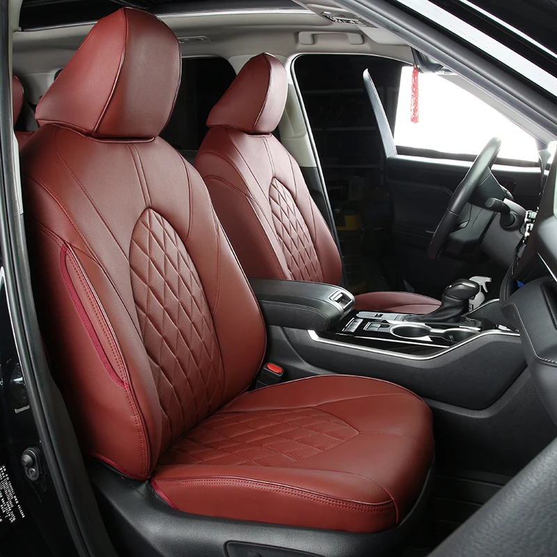 Wholesale special car seat cover durable waterproof leather seat cover suitable for 7-seater Toyota Crown Land Cruiser