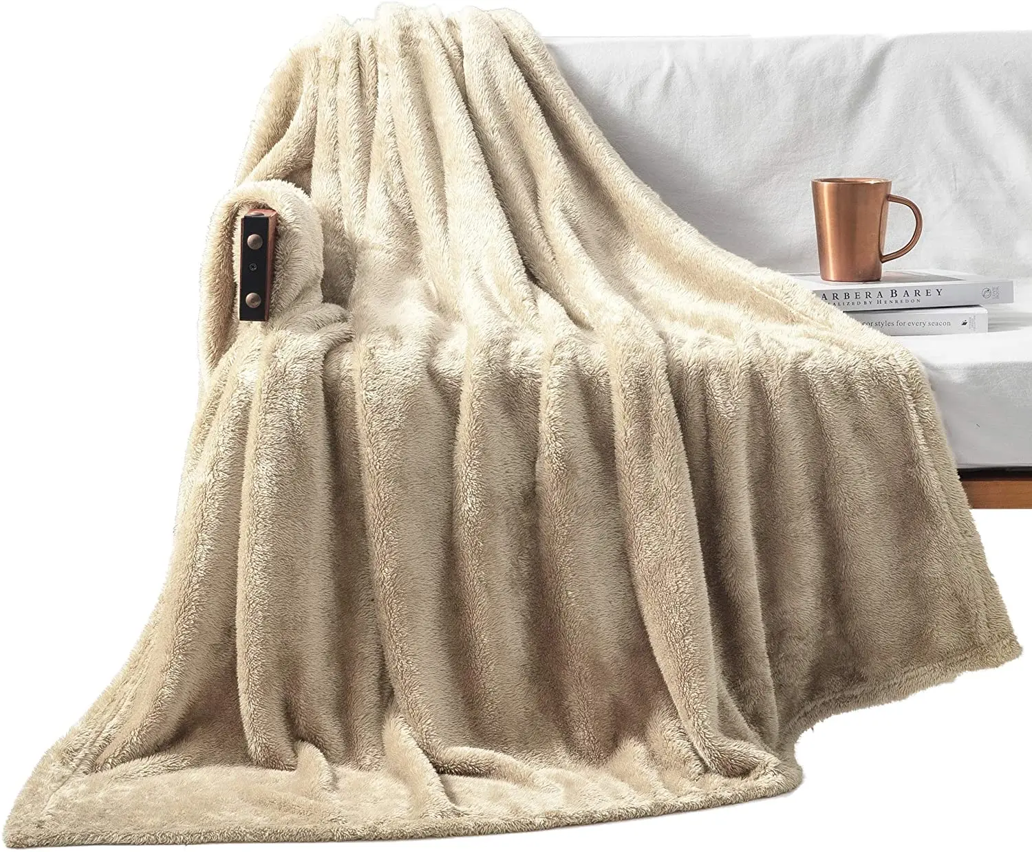 Exclusivo Plush Fuzzy Large Fleece Throw Blanket for Couch/Bed /Sofa