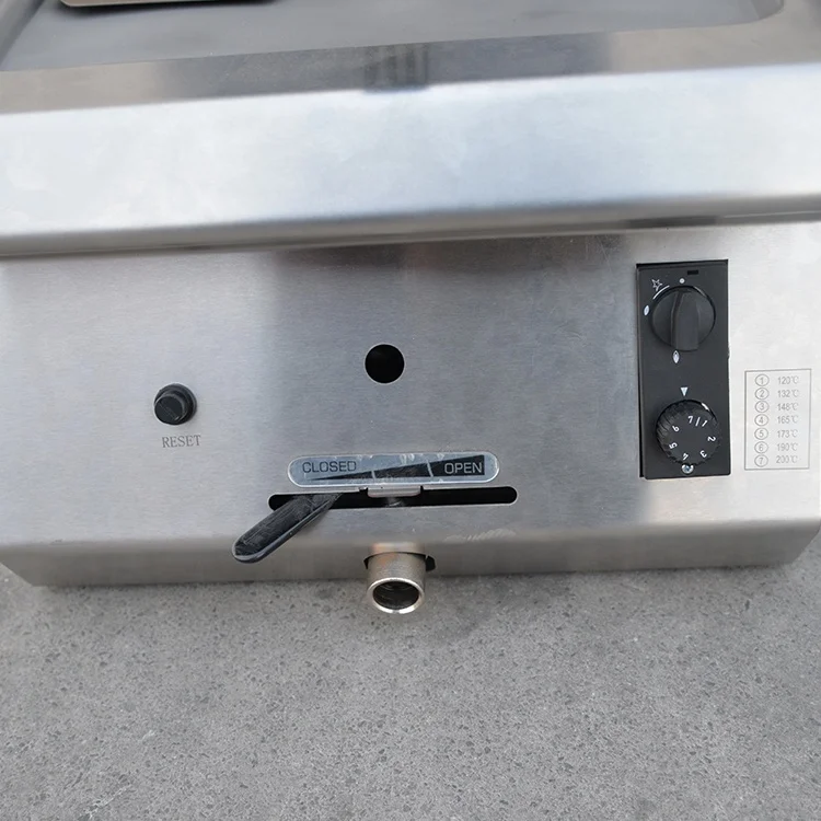 
Commercial Gas Oil Double Cylinder Deep Fryer 10L 