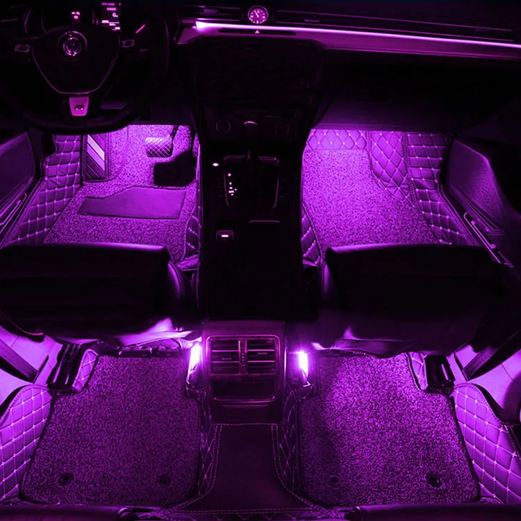 Seven Color RGB APP Car Accessories Auto Parts Foot Well Lighting LED Ambient Atmosphere Lamp Interior Mood Lighting