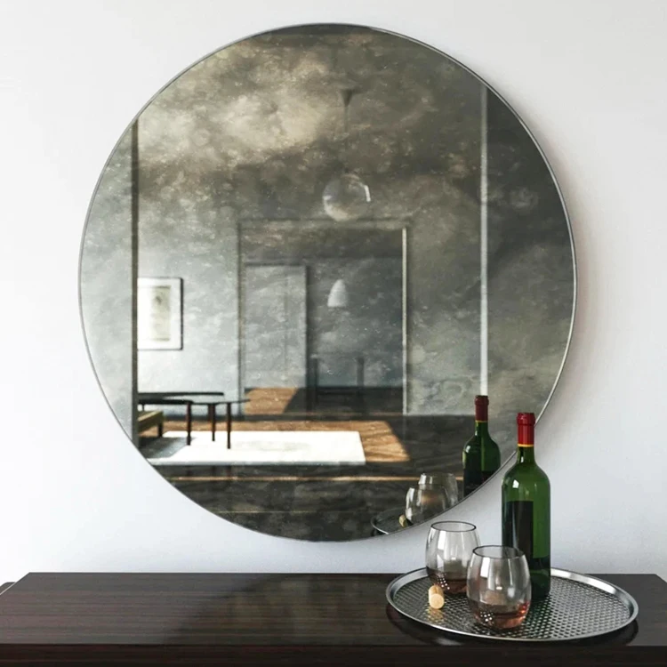 Hotel Tinted Wall Mirror Bedroom Antique Decorative Mirror Frameless Color Mirror