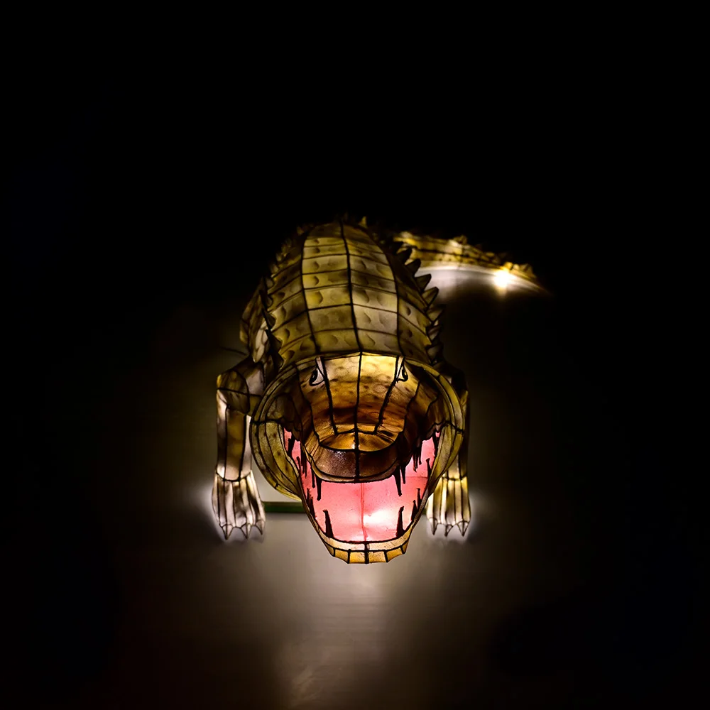 Outdoors Crocodile Lights Traditional Festive Lanterns Halloween Motif Lights Animals Decorative Lighting Decoration