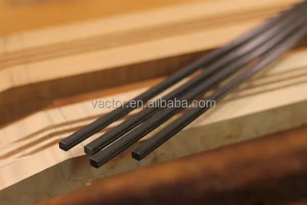 Carbon Fiber Square Rods for guitar neck Reinforcement 6 X 6mm, 6 X 7mm, 6 X 8mm available