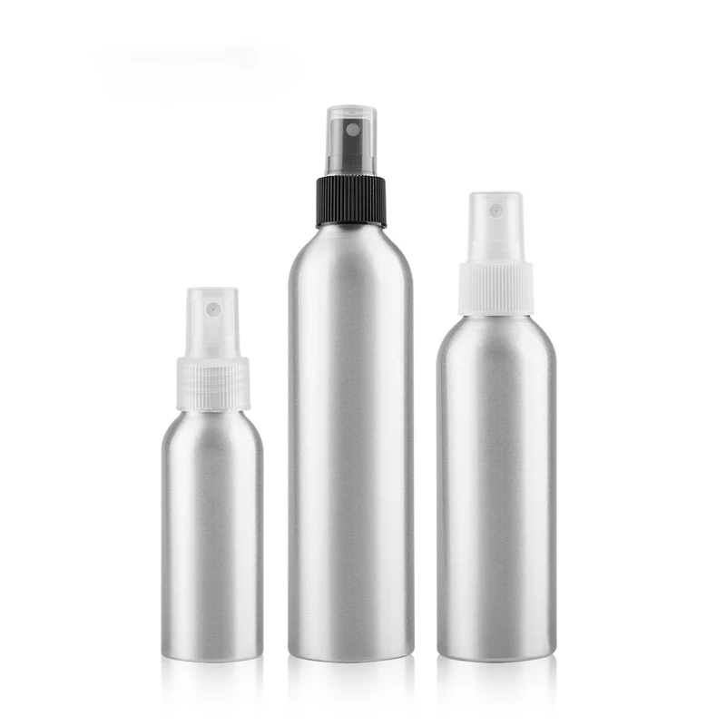 Clear Shampoo and Conditioner Set for Men Biodegradable Spray Mist Aluminum Detergent Bottle