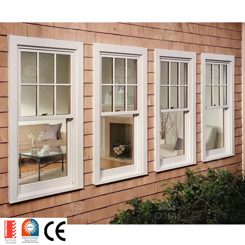 Top Single hung window roof double glazed aluminium awning window aluminum thermal break window casement glass windows