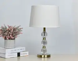 Wholesale Luxury Acrylic Ball Base Bedside Table Lamps Modern Design Home Decor Metal Table Lamp