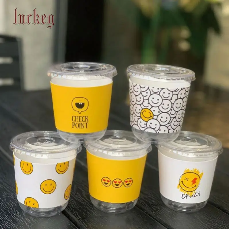 High Quality Custom logo Bubble tea cup 16oz 500ml 24oz 700ml U Shape plastic cup with lid Thick smoothie milk tea boba cup