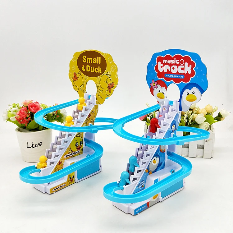 Track Slot Set Toy Battery USB Operated Kids Lights And Music Duck Stairs Climbing Other Toys