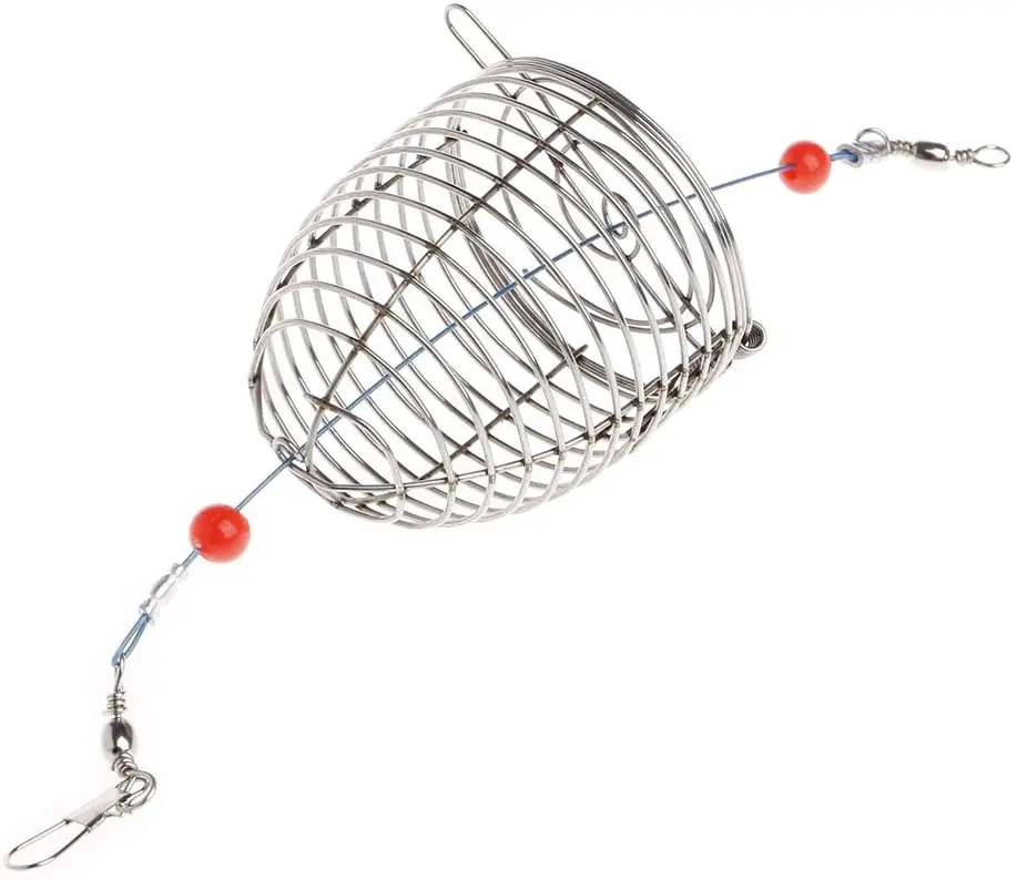 Металлическая клетка для рыболовной приманки, кормушка из нержавеющей стали для аквариума, креветок