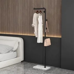 2022 Hot Selling Garment Rack Clothes Organizer Rack with Metal Shelves Clothing Hanging Coat Rack Stand With Marble Base
