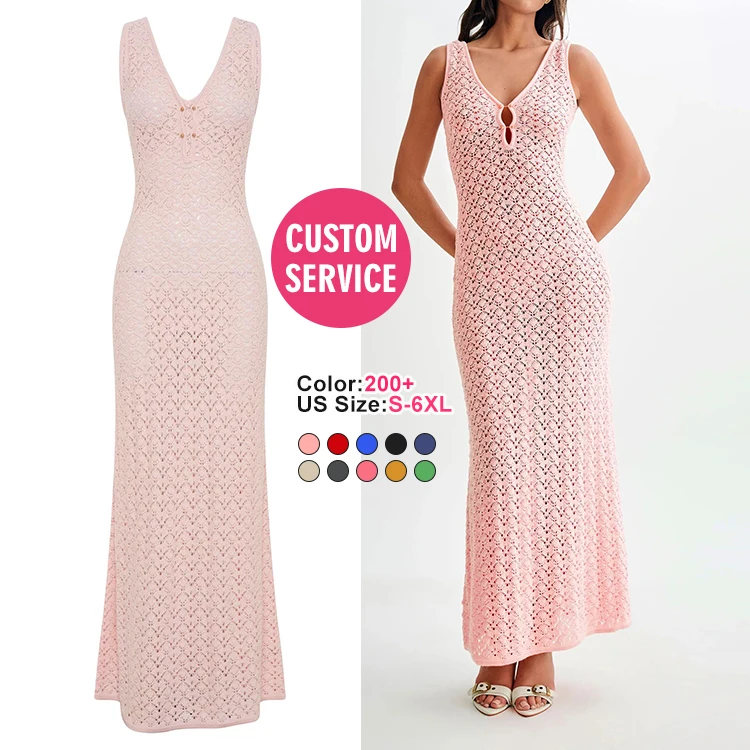 Custom oem casual lady Elegant Backless Lace Dress For Women Fashion ladies Dresses Summer Female Party Evening Robes Vestidos