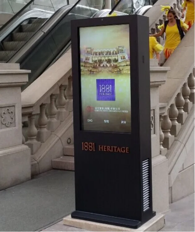 43 дюймов наружная Водонепроницаемая напольная подставка Digital Signage рекламный плеер для видео розничных магазинов образования wayfing
