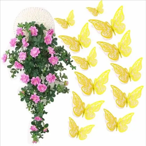 SINOWRAP Hot Sale Bouquet Decoration Foldable Beautifully Hollowed Out Butterfly Accessories For Floral Wrapping Paper