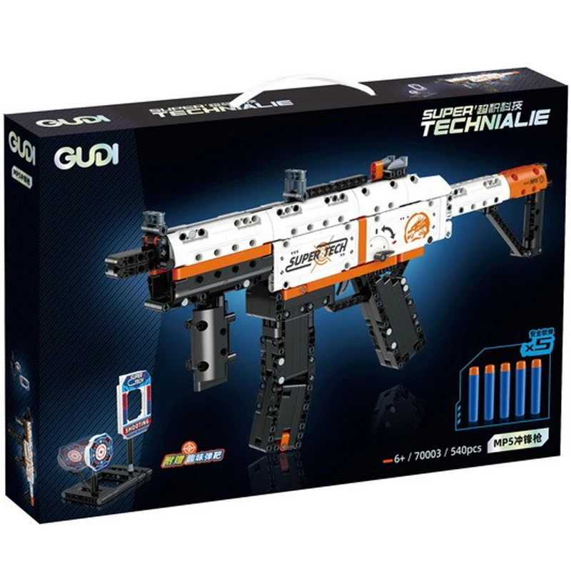 Barrett M82A1 AK47 Desert Eagle MP5 Assemble Gun Model Building Blocks Bricks Set with Soft Bomb Bullet Gun Toys for Boys Gift