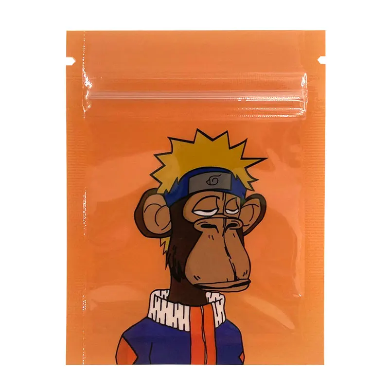 Customizable Clear Window Resealable Ziplock Plastic Small Cookie Pouch Smell Proof Gummy 1G Mylar Bags