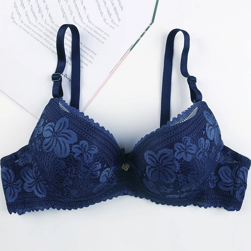 2022 Factory Price Daily Comfort Push Up Bra Beautiful Lace Embroidery High Quality Bra For Women