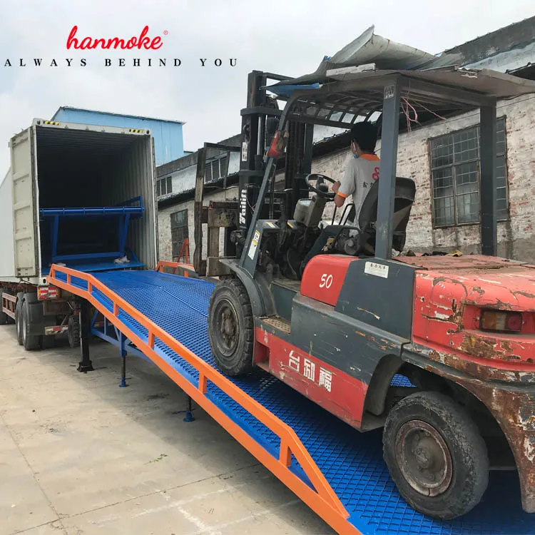 Forklift Steel Mobile Loading Dock Ramp