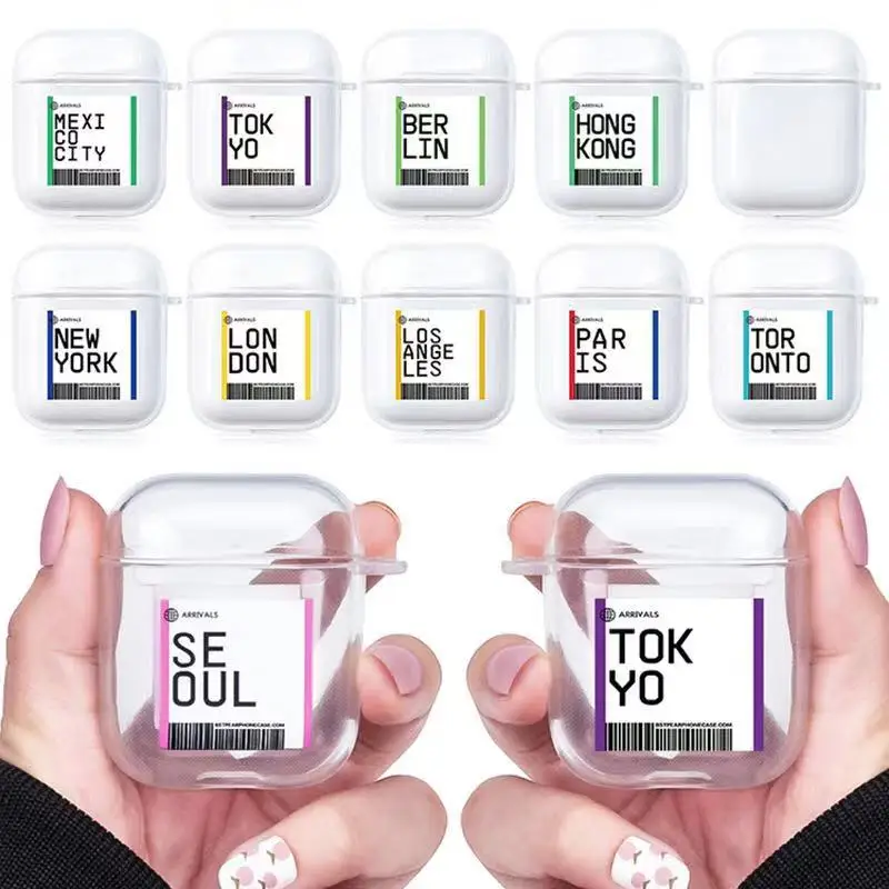 
Transparent Custom Customize New Clear for Airpod Pro PC Case Earphone Cover Accessories for Airpods Case 