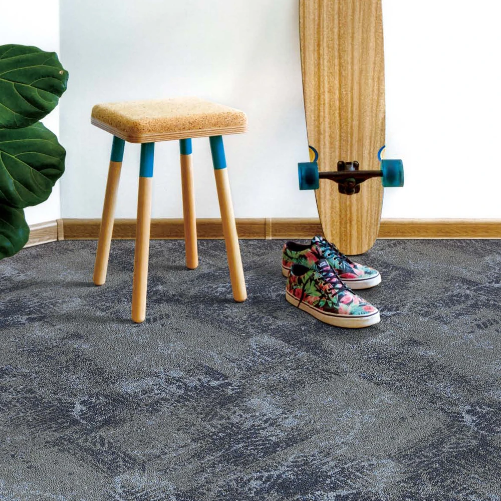 Eco-friendly High Quality Modular Nylon PVC Backing Carpet Tiles 50*50cm commercial solution dyed nylon office carpet tiles