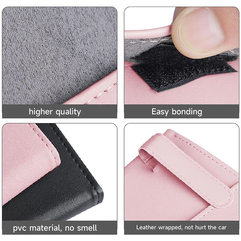 2 Pack Car Tissue Holder Pu Leather Backseat Tissue Case Holder Sun Visor Napkin Tissue Box Holder for Car