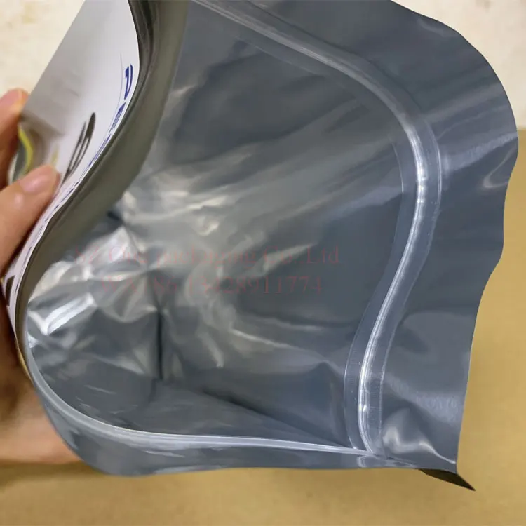 Цифровая печать низкий минимальный заказ стоячий сывороточный протеиновый порошок казеин упаковка пищевой пакет с алюминиевой фольгой resealabe молния