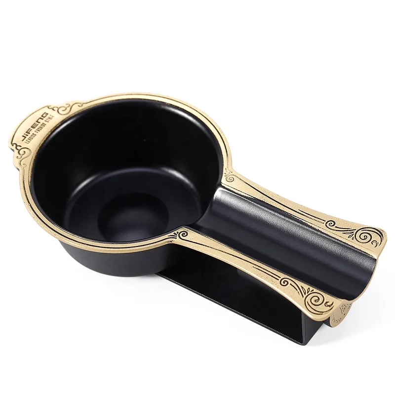 JF-068 JIFENG manufacturer 13.8*7.1*3.1cm 170g High Quality portable copper metal vintage Ashtray with cigar cutter punch