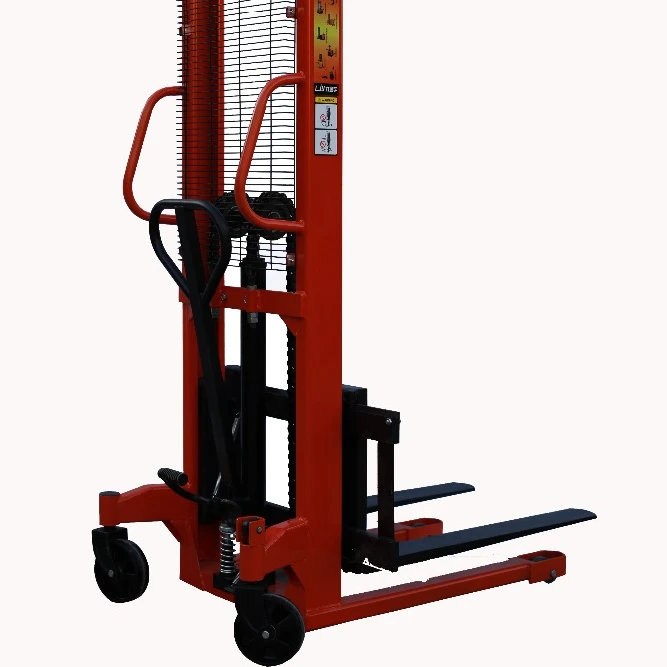 high quality 2 ton 1.6m hand pallet truck manual hydraulic stacker