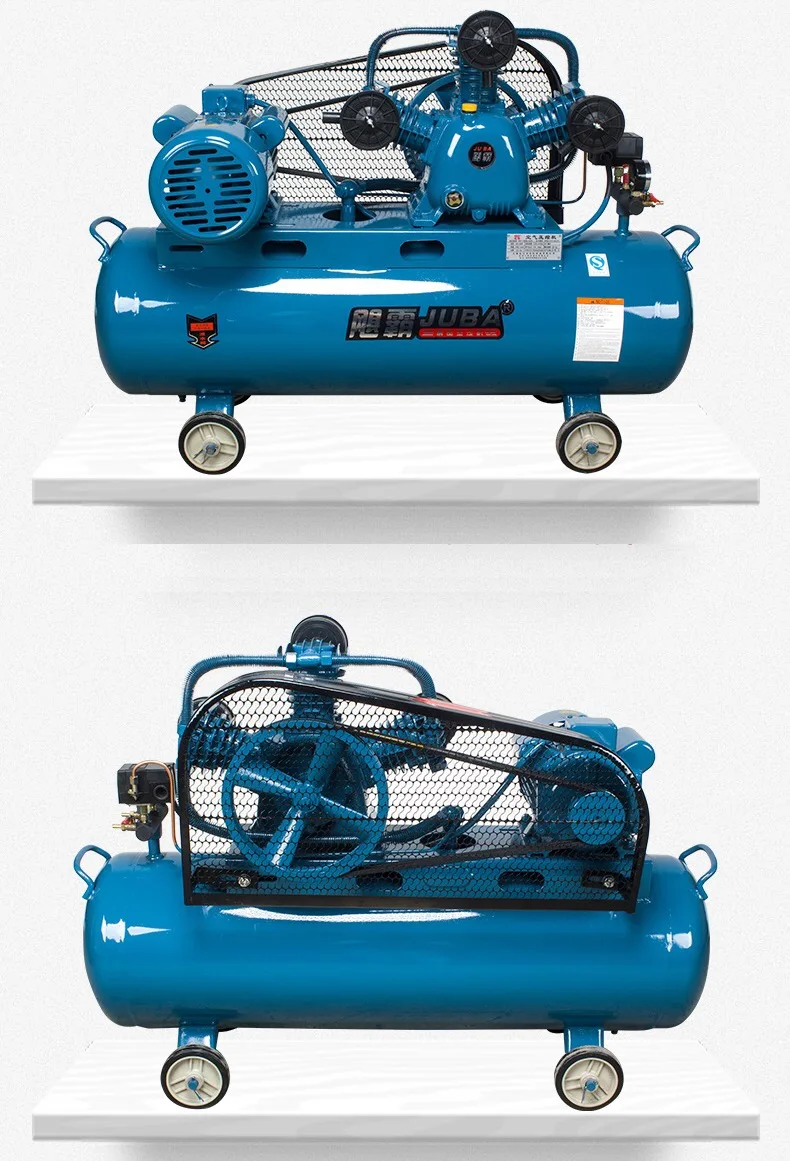 AC power portable electric belt driven air compressor 200l high pressure piston mobile price