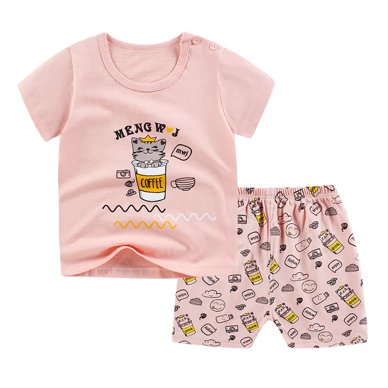 
wholesale 2-piece High Quality Baby Boy Clothing Sets unisex children clothes baby summer set 