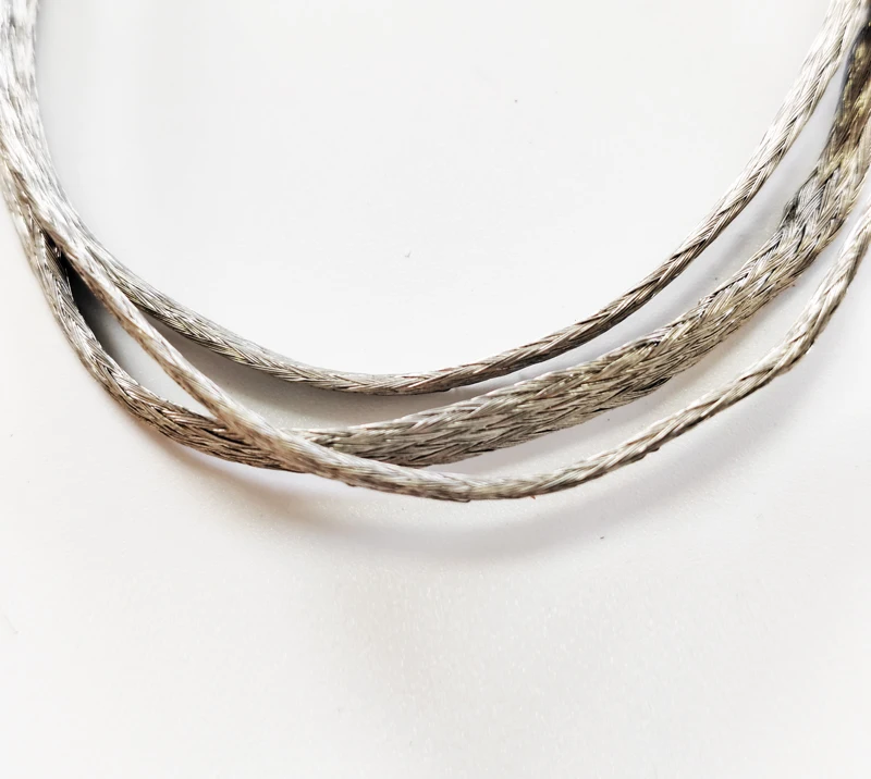 OEM/ODM Tinned Copper Flexible Connecting Cable Braided Tape Electric Car Soft Bonding Jumper Wire Strip for Battery