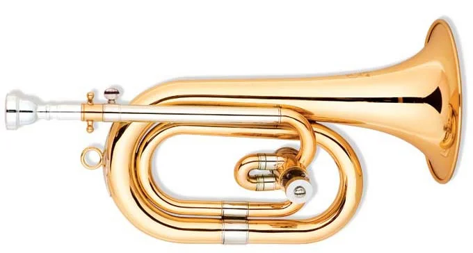 Cheap China Gold Lacquered Spanish Horn Bugle C Tone Bugle(SBU-G400G)