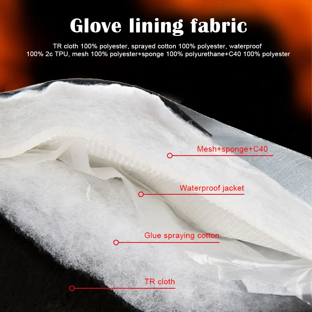 Winter Heating Gloves Waterproof Snowboard Cycling Moto Ski Outdoor Touch Screen Cotton Hand Warmer Electric Thermal Gloves