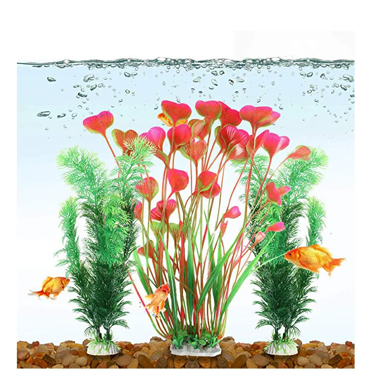 Medium Aquatic Plant Decorations for Freshwater Aquarium Custom-Size Resin Fish Plant Accessoire for Water Usage