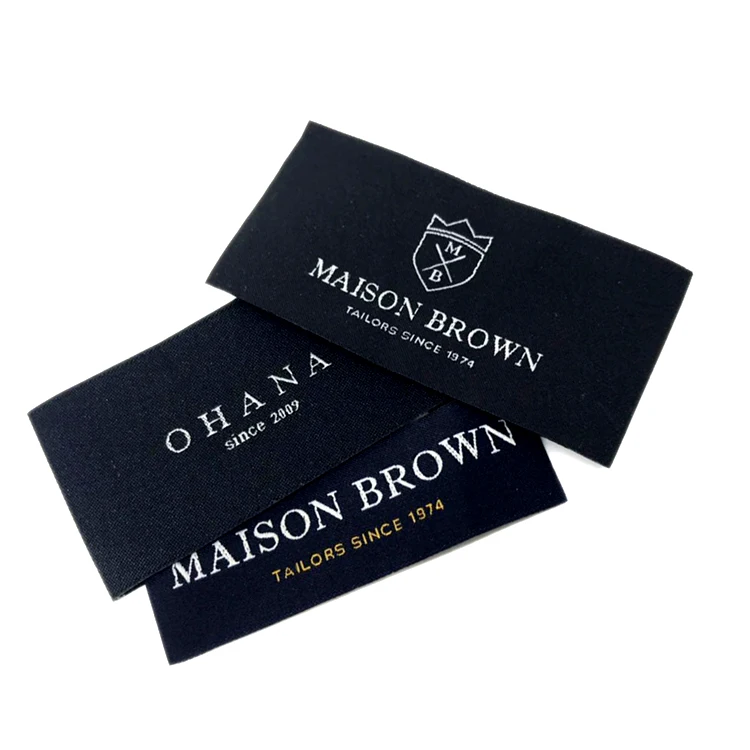 Clothing Accessory Labels Manufacturer Private Fashion Design Custom Brand Name Logo Woven Labels for Clothes