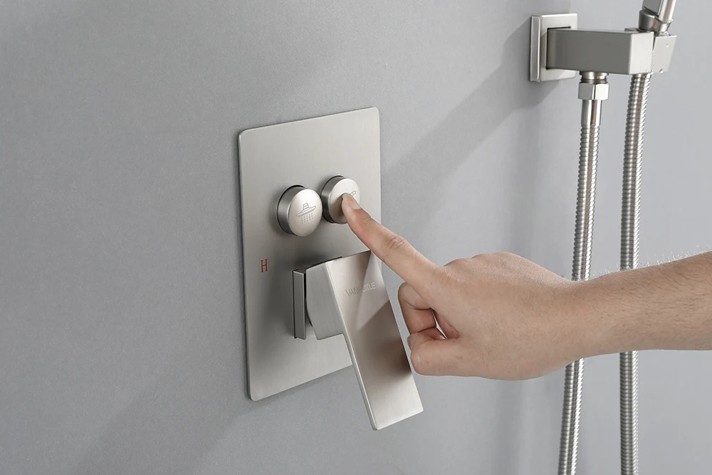 12 Inch Ducha Douche Brass Thermostatic Rain Concealed Curtain Bath & Shower Faucets Mixer System concealed shower mixer