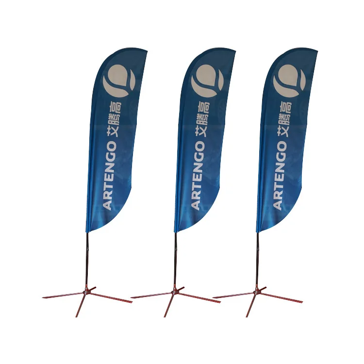 Promotion Feather Flag Flying Flags and Banners Custom advertising feather bow bali beach flags