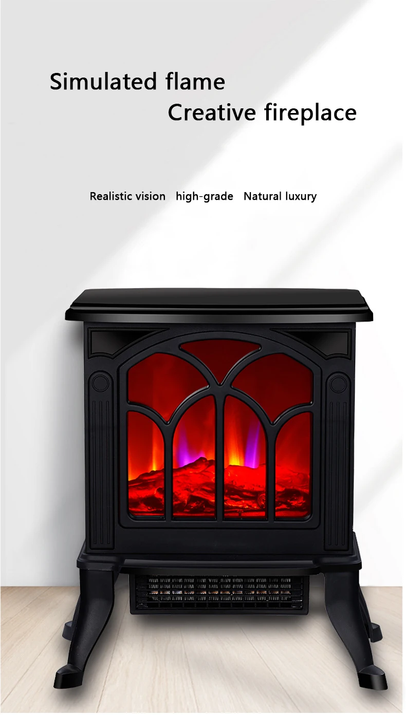 Factory Wholesale Electric Fireplace With Remote Control Electric Flame Decorative Heater Portable Indoor Stove Electric Heater