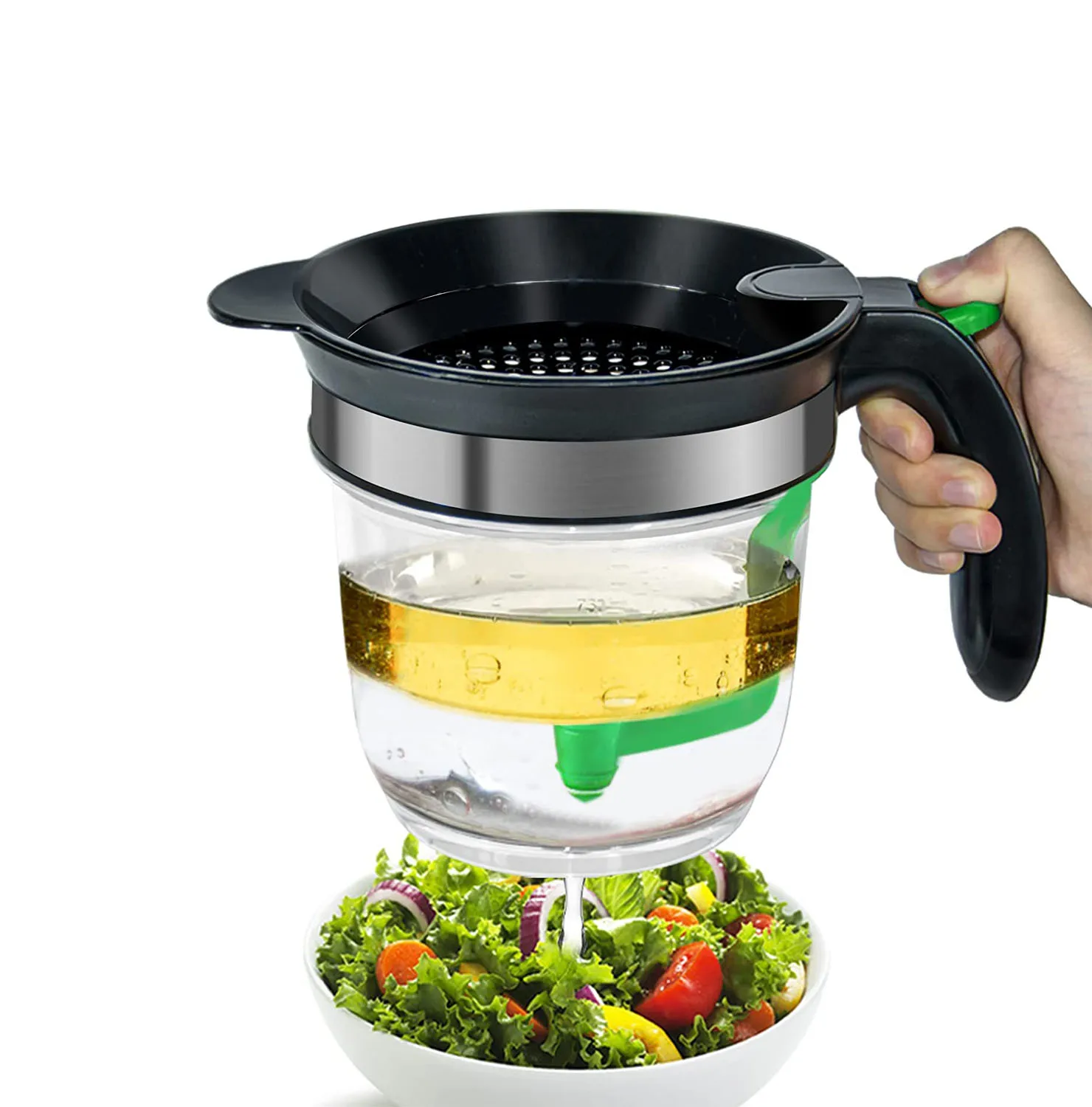 Kitchen Gadgets Grease Separator  4 Cup Gravy Separator for Cooking with Oil Strainer Fat Separator With Bottom Release