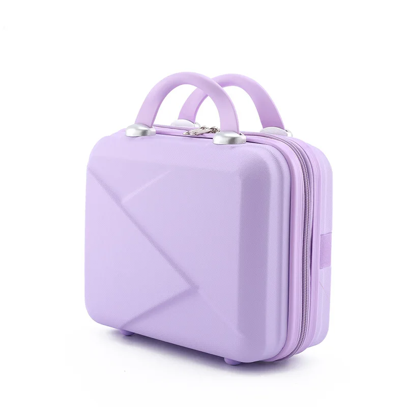 NEW Fashion 14 Inch Retro Abs Travel Makeup Suitcase Girl Mini Case Custom Logo Hand Makeup Bag Cosmetic Bags beauty case