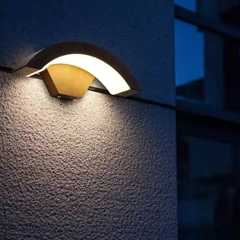 Motion Sensor Led Wall Lamp Outdoor Waterproof Front Door Lighting Garden Decor Porch Wall Light Garage Exterior Sconce Outside
