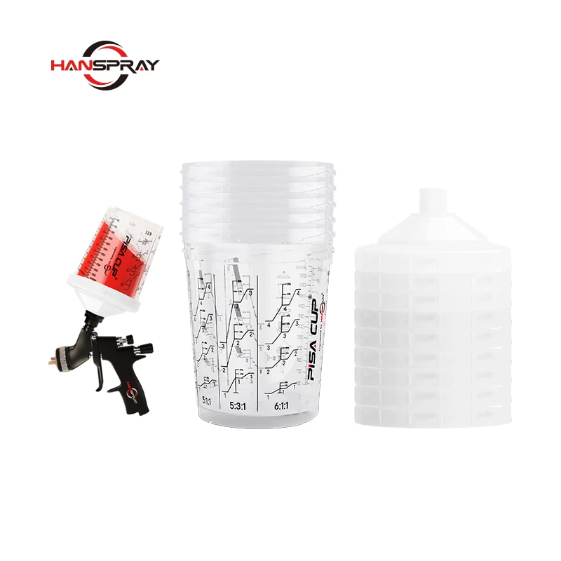 China factory paint mixing cup plastic cup airless spray gun Custom logo plastic cup